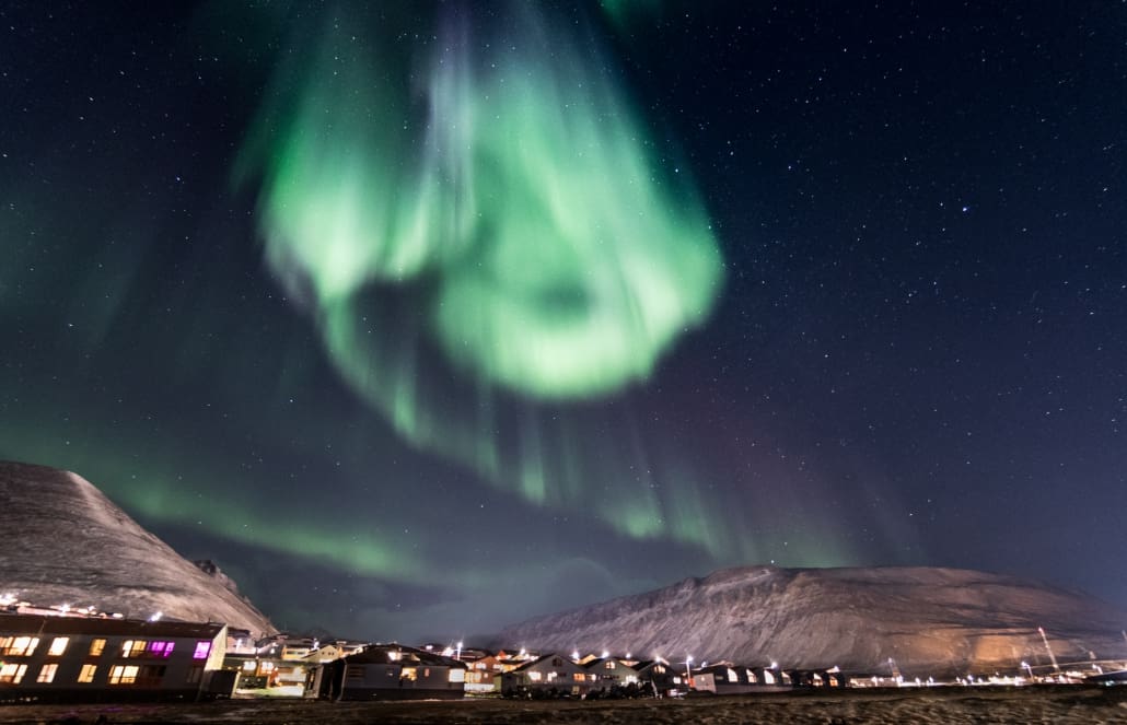 Northern Lights above Longyearbyen by Eirik Lillehugo