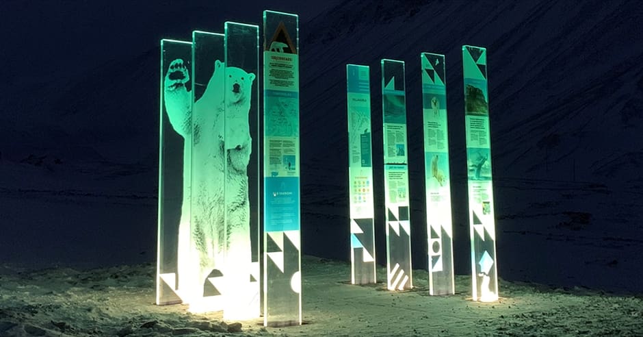 Longyearbyen info signs Visit Svalbard